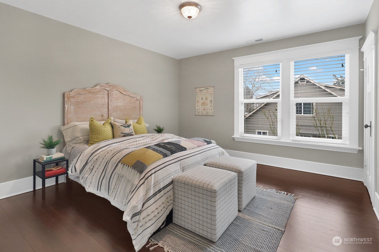 2120 12th Street Anacortes, WA 98221 - Photo 20 of 40 a bedroom with a bed and a large window