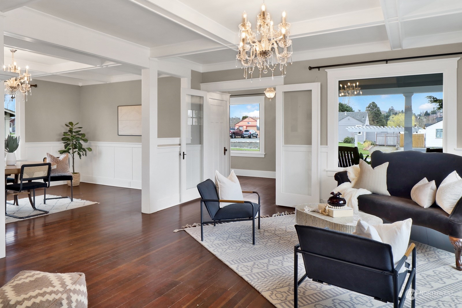 2120 12th Street Anacortes, WA 98221 - Photo 6 of 40 a living room with furniture and a chandelier