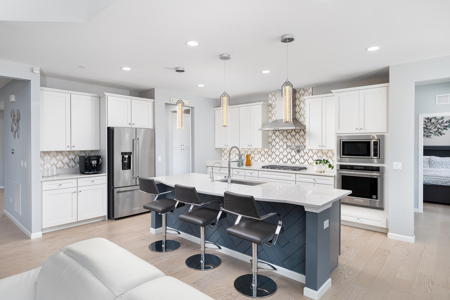 1127 Hibbard Road Naperville, IL 60563 - Photo 16 of 84 a kitchen with stainless steel appliances kitchen island granite countertop a sink and cabinets