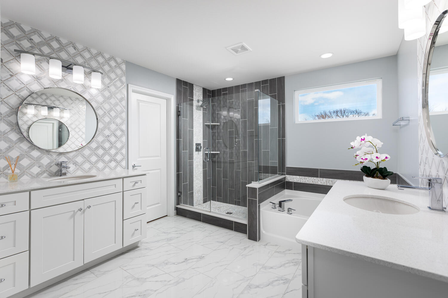 1127 Hibbard Road Naperville, IL 60563 - Photo 35 of 84 a bathroom with a sink and a mirror