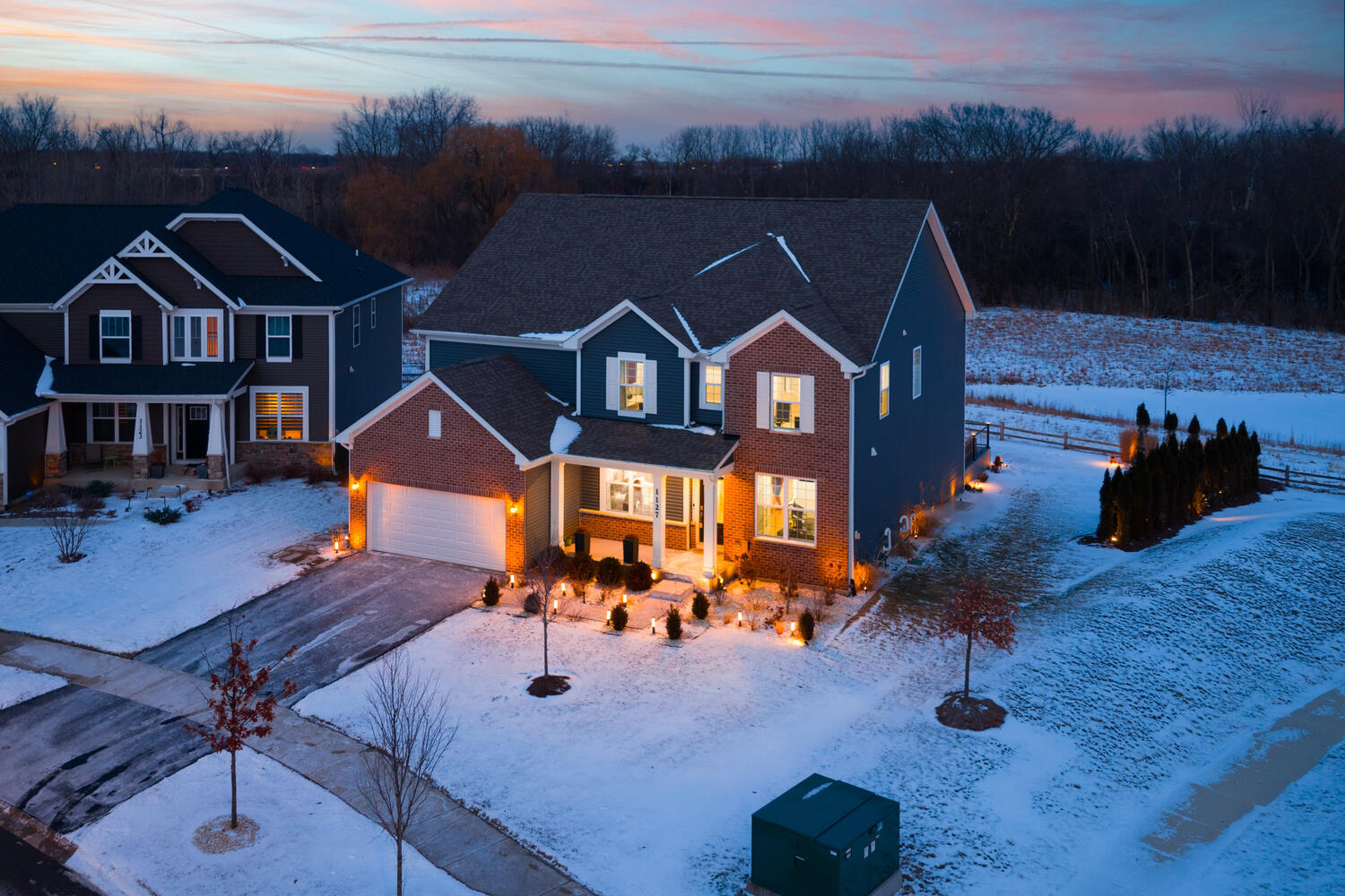 1127 Hibbard Road Naperville, IL 60563 - Photo 48 of 84 an aerial view of a house with swimming pool