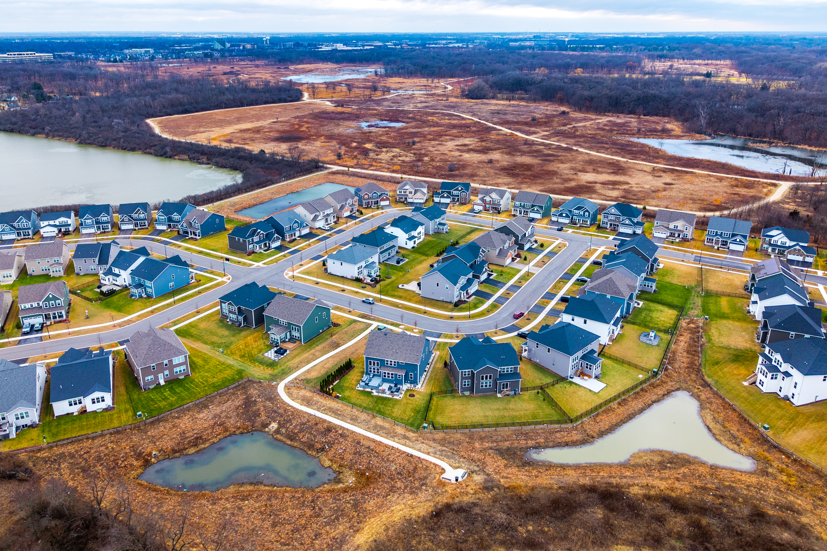 1127 Hibbard Road Naperville, IL 60563 - Photo 78 of 84 an aerial view of residential houses with outdoor space
