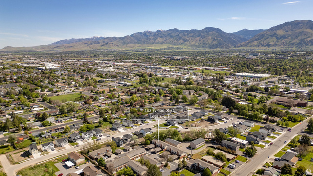 283 West 600 North, Unit 2 Logan, UT 84321 - Photo 22 of 36 Aerial perspective showcasing residential properties within an established neighborhood setting