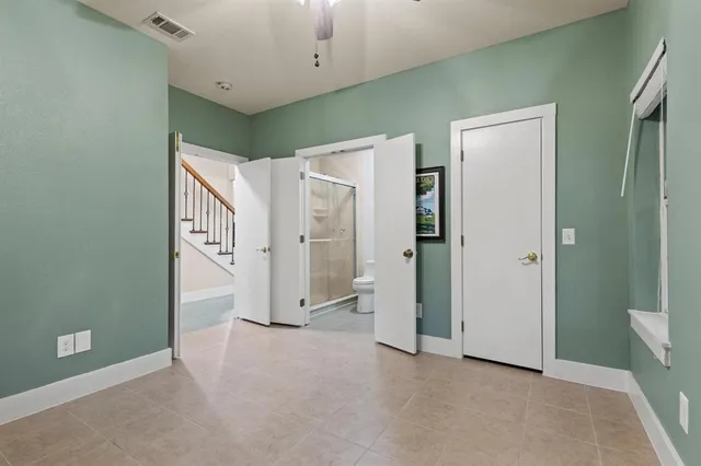 a view of a hallway with entryway