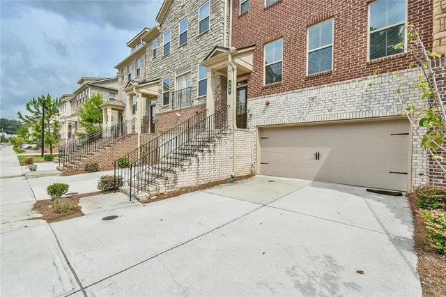 a view of a building with entryway