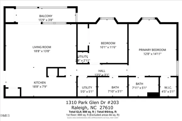 $122,500 | 1310 Park Glen Drive, Unit 203, Raleigh, NC 27610