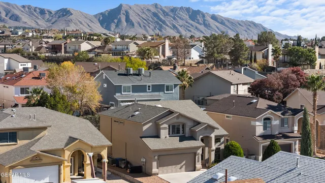 an aerial view of multiple house