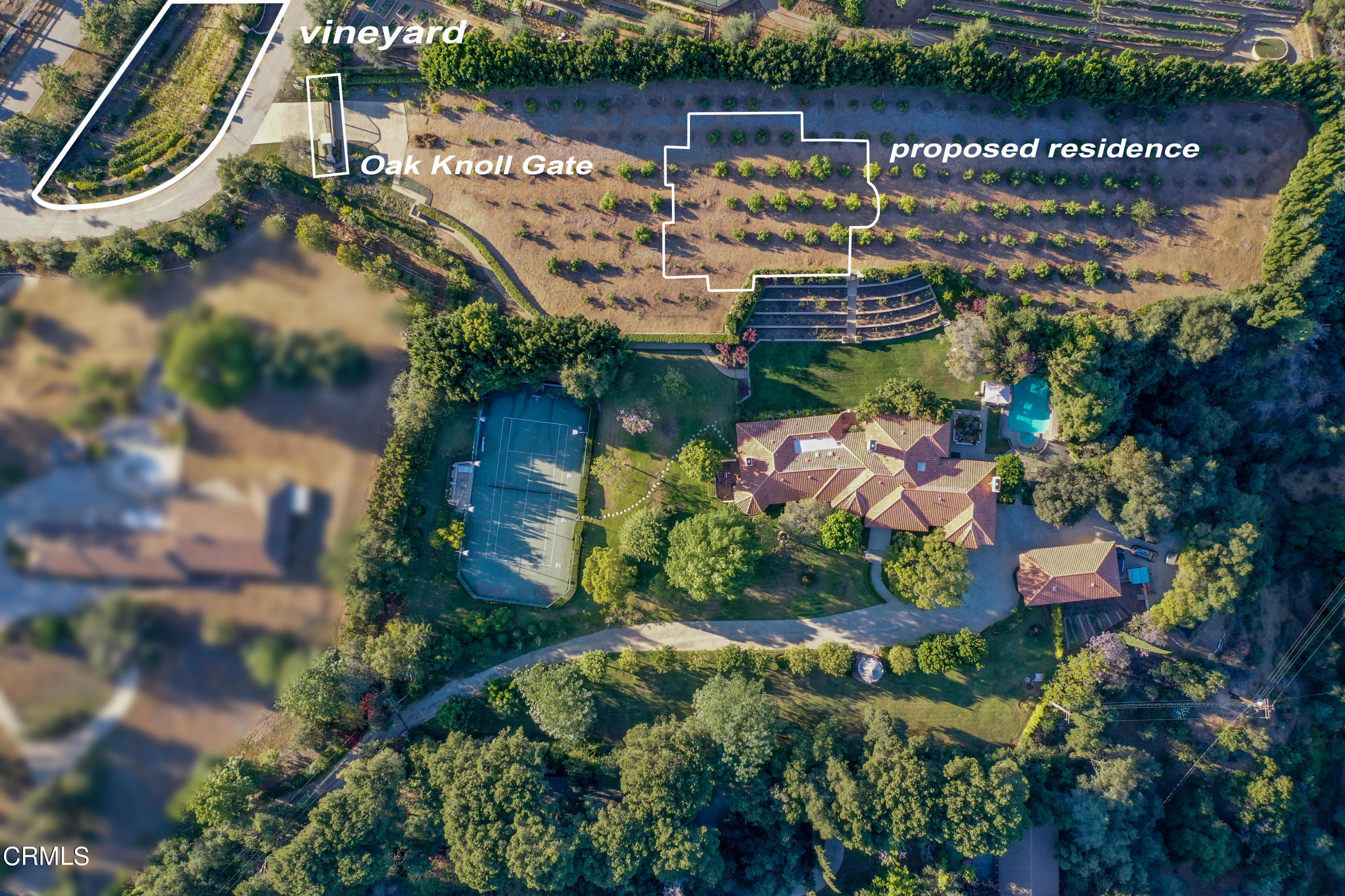 673 Deodar Lane Bradbury, CA 91008 - Photo 2 of 25 an aerial view of a house with a lake and a building in the background