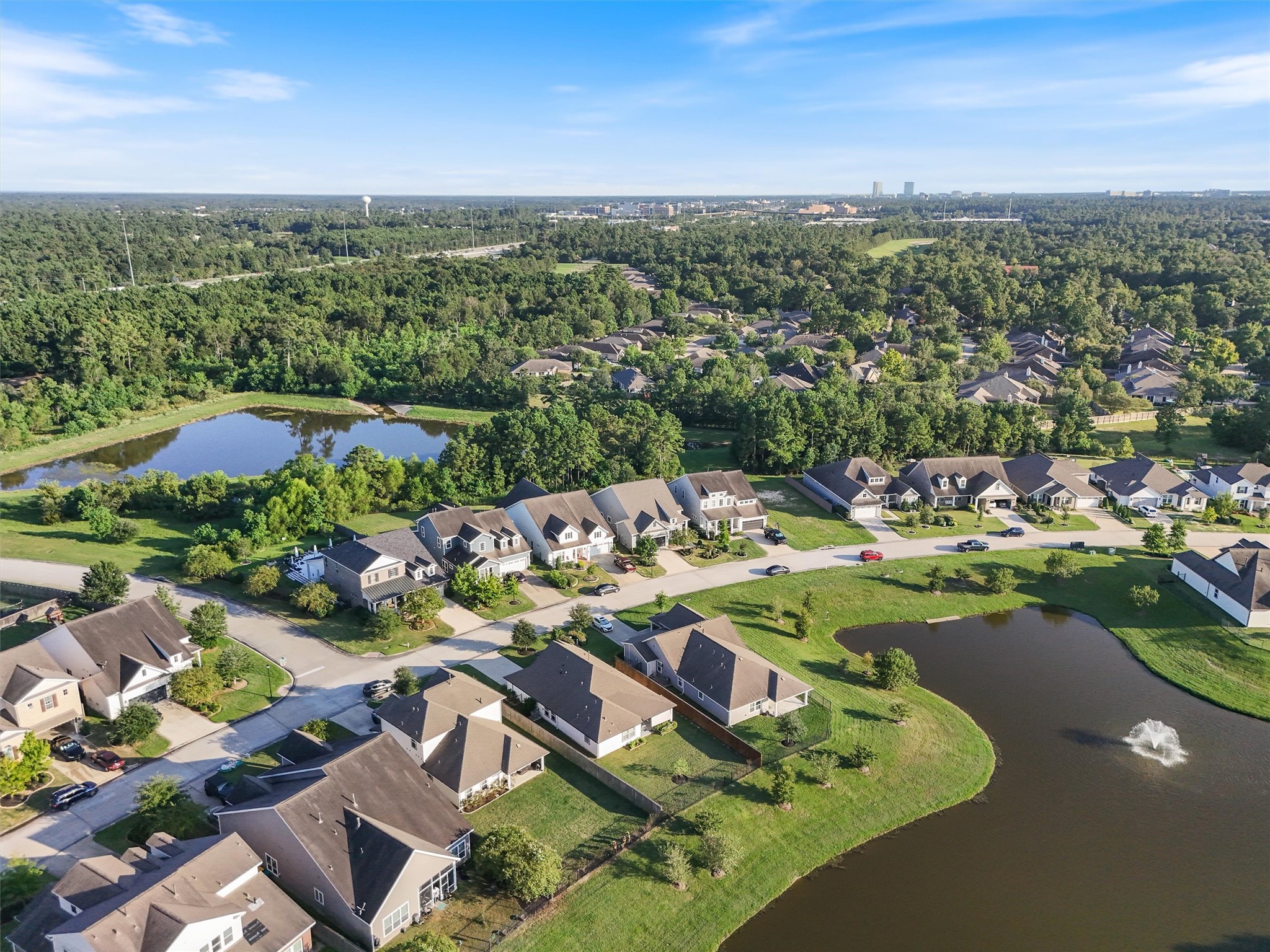2172 Rope Maker Road Conroe, TX 77384 - Photo 43 of 50 a view of a lake with a mountain