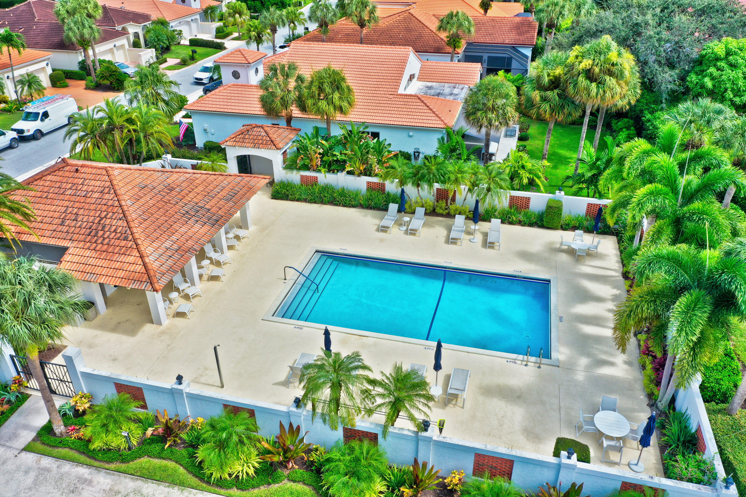 3546 Lantern Bay Drive Jupiter, FL 33477 - Photo 25 of 25 an aerial view of a house with yard swimming pool and outdoor seating