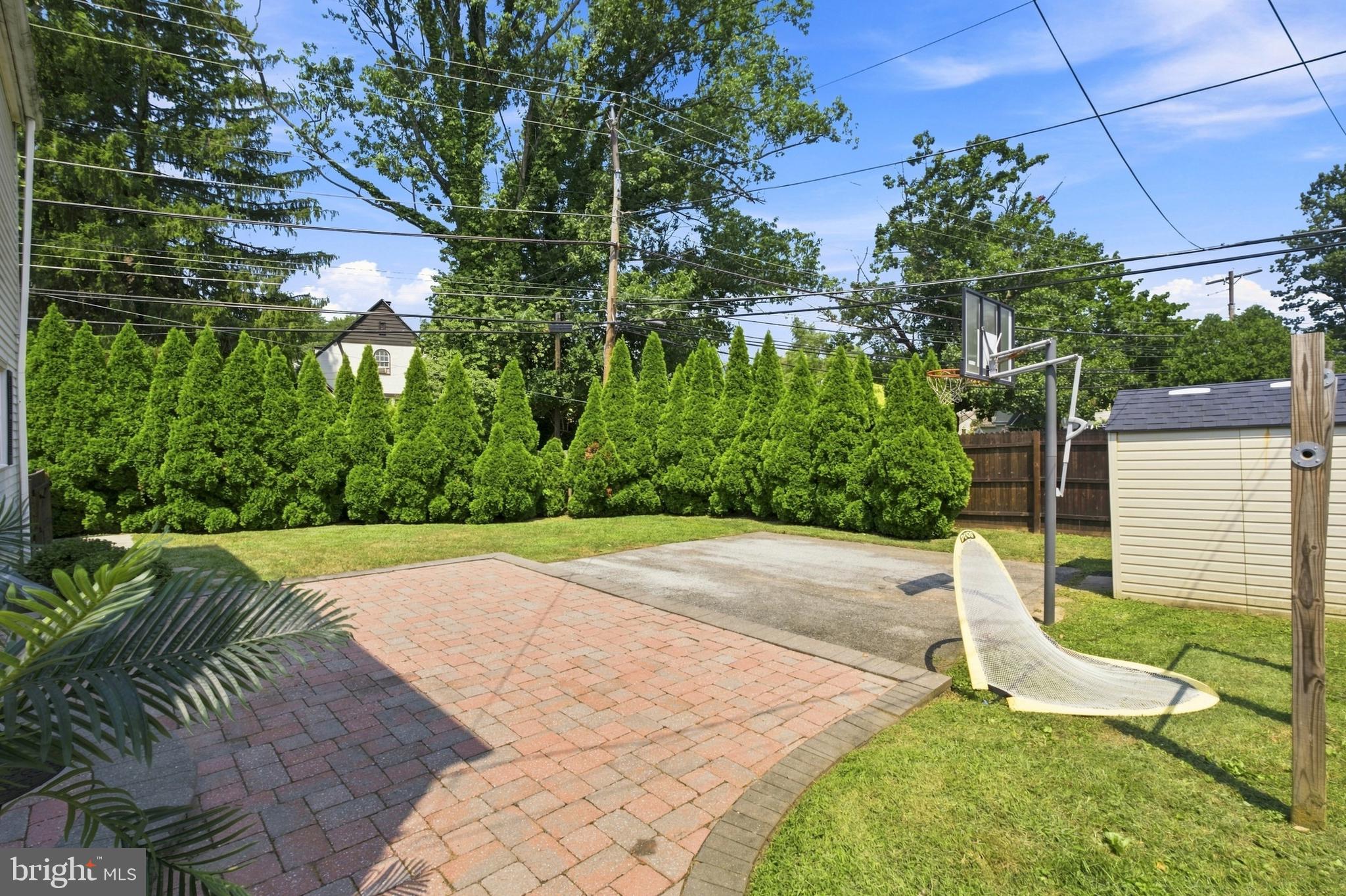 123 Harrogate Road Wynnewood, PA 19096 - Photo 38 of 40 Spacious backyard with basketball court.