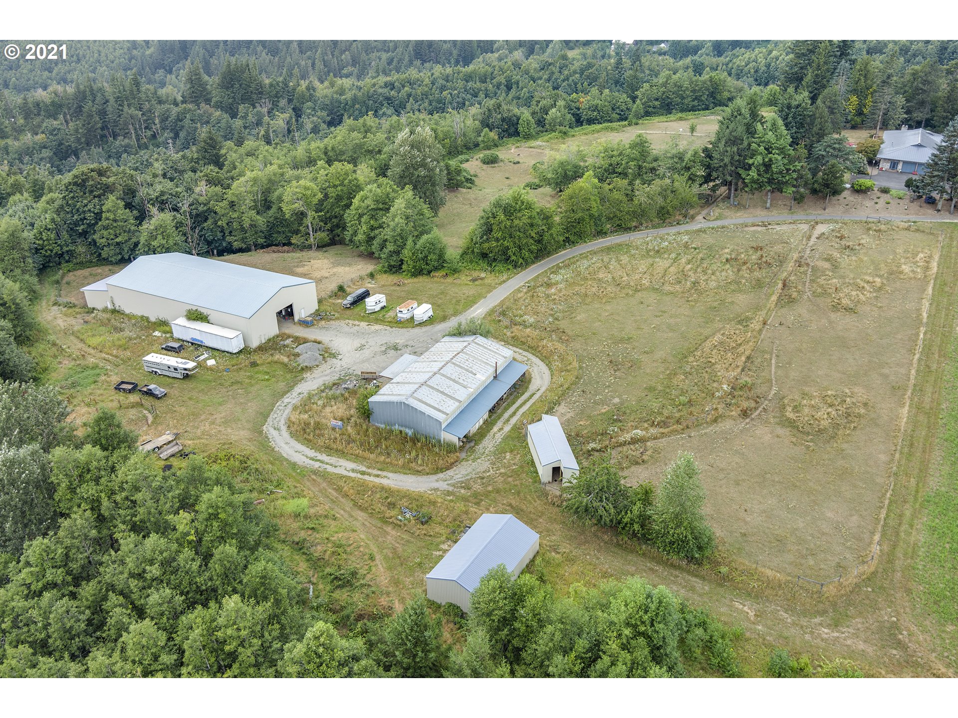 201 Northeast Salzman Road Corbett, OR 97019 - Photo 27 of 32 a aerial view of a house with a yard