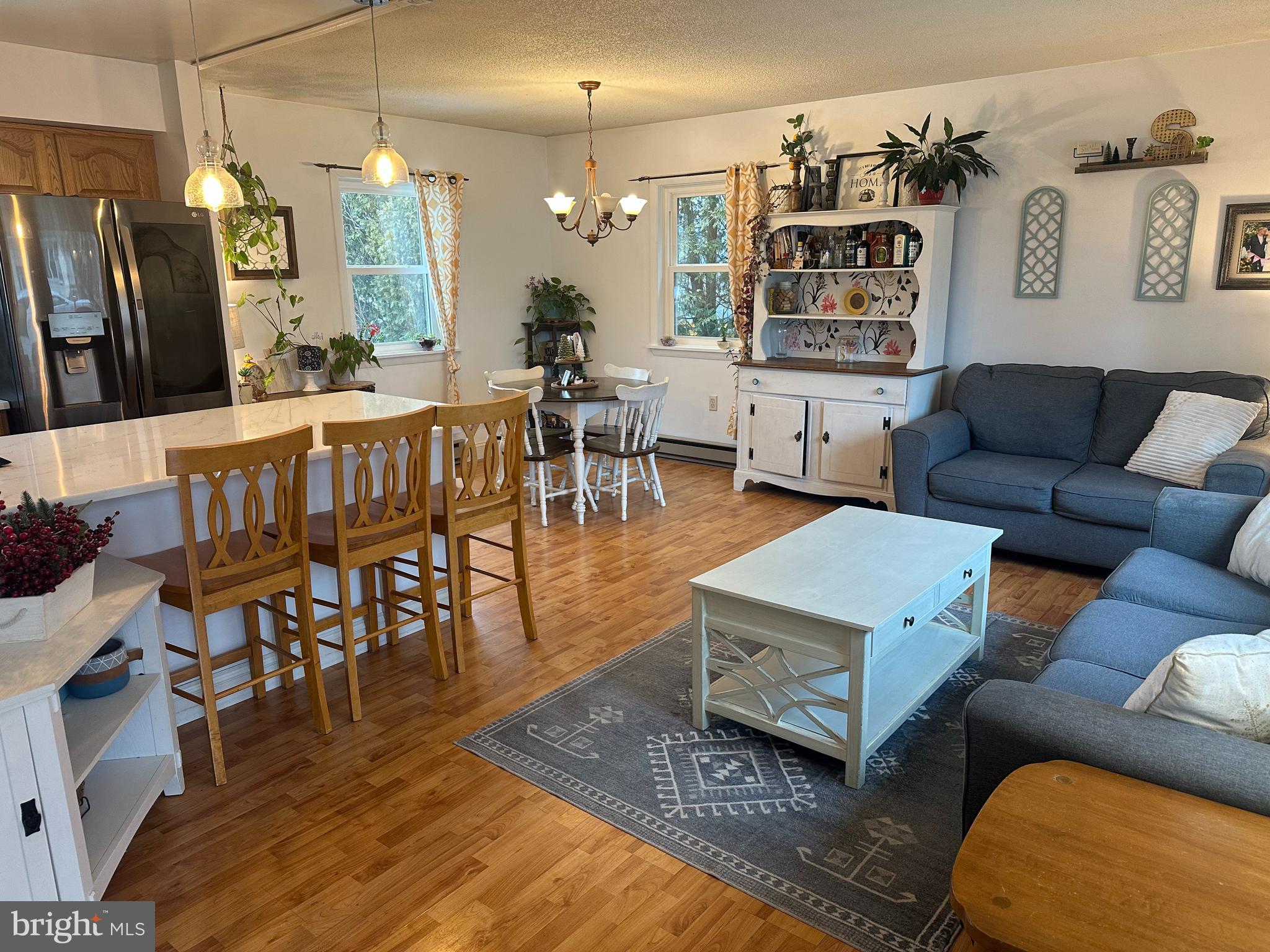 123 Ridge Avenue Centre Hall, PA 16828 - Photo 4 of 37 a living room with furniture wooden floor and a kitchen view