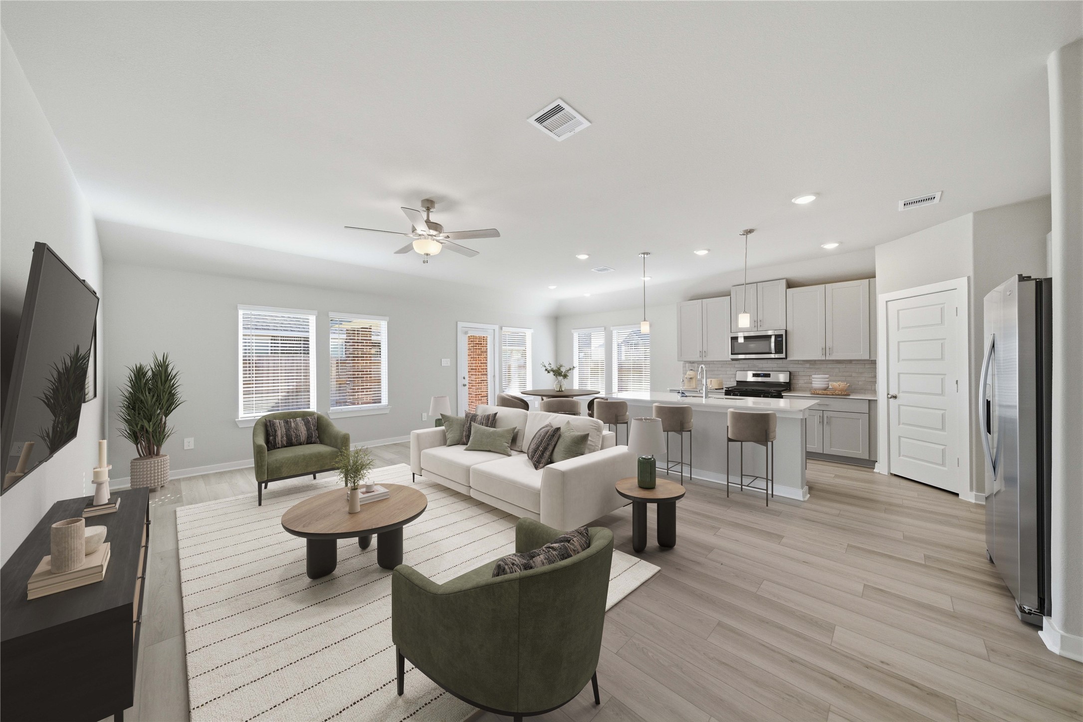2606 Good Morrow Drive Rosenberg, TX 77471 - Photo 4 of 23 a living room with furniture and a flat screen tv