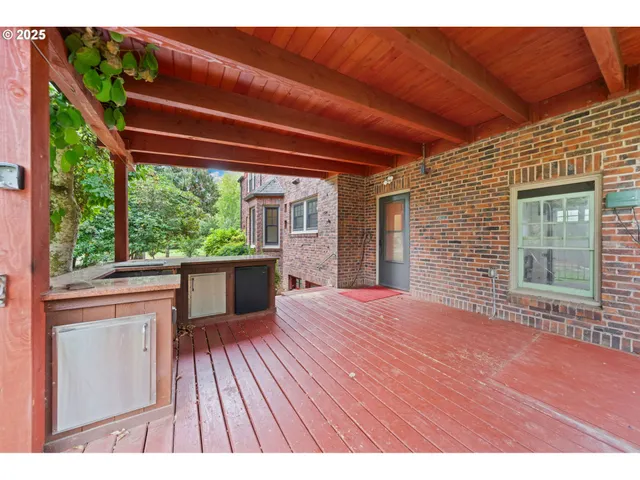 a view of backyard with green space