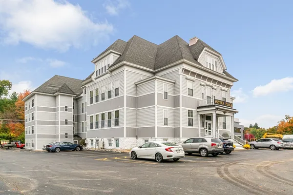 a car parked in front of a building