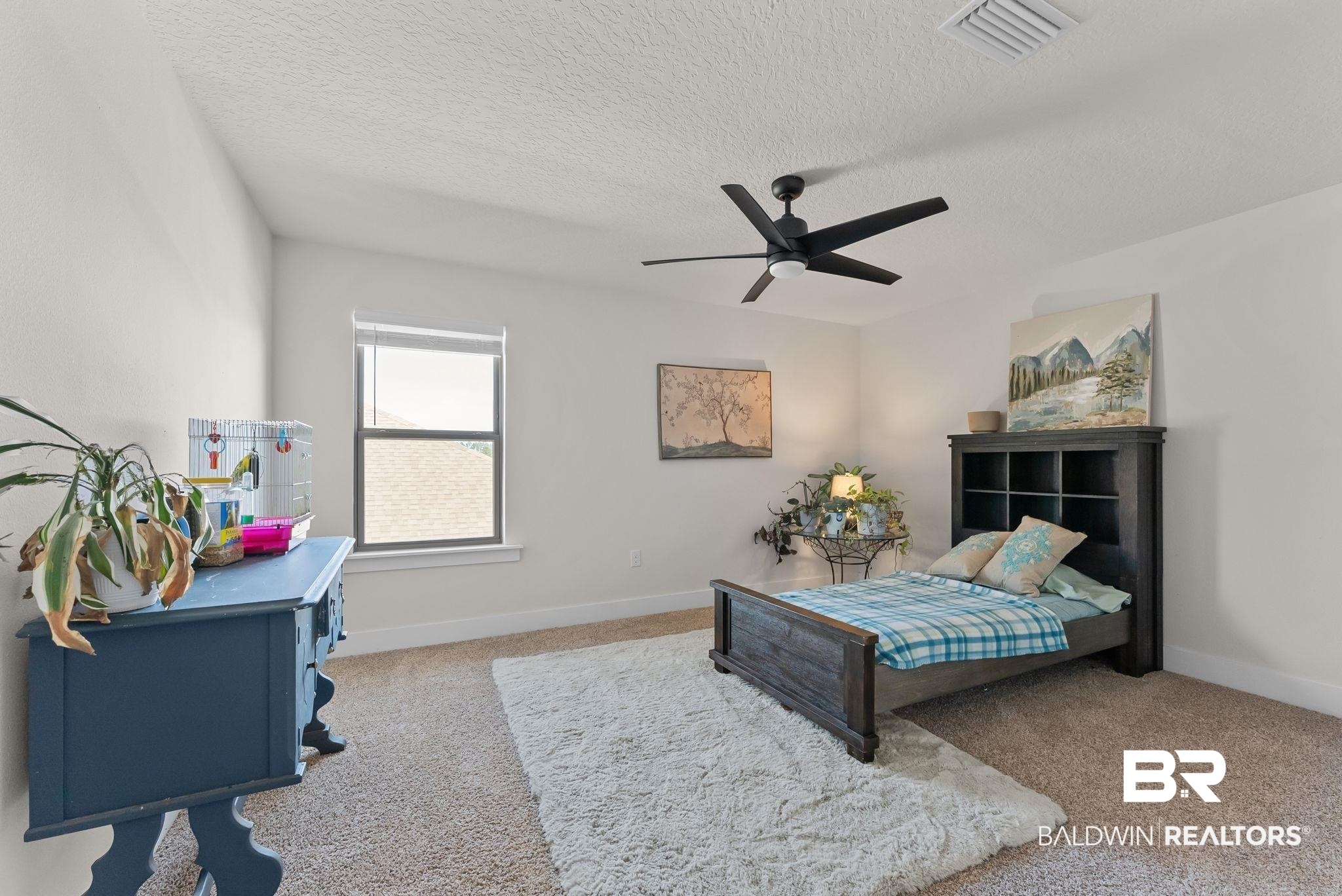 16607 Prado Loop Loxley, AL 36551 - Photo 24 of 46 Carpeted room featuring a single window, a ceiling fan, and light-colored walls