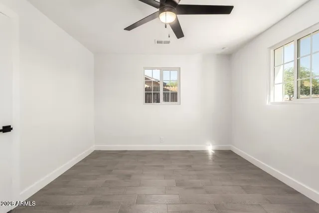 an empty room with a window