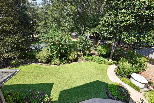 a view of a green yard
