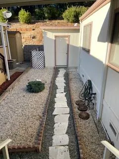 a backyard of a house