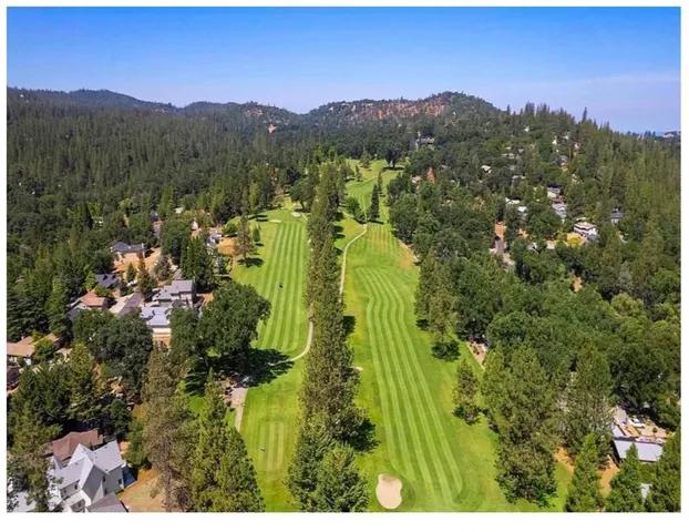 a view of an outdoor space and mountain view
