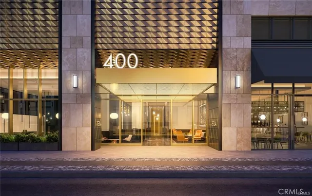 a view of a building entrance