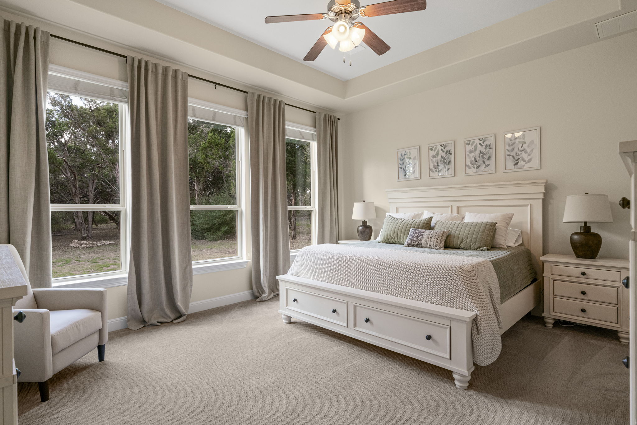 1606 Flint Rock Loop Driftwood, TX 78619 - Photo 14 of 40 Primary Bedroom is located off the living space