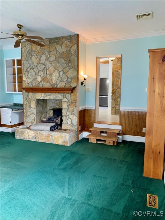 3237 Huntington Trail Cascade, VA 24069 - Photo 10 of 30 Unfurnished living room featuring dark carpet, a f