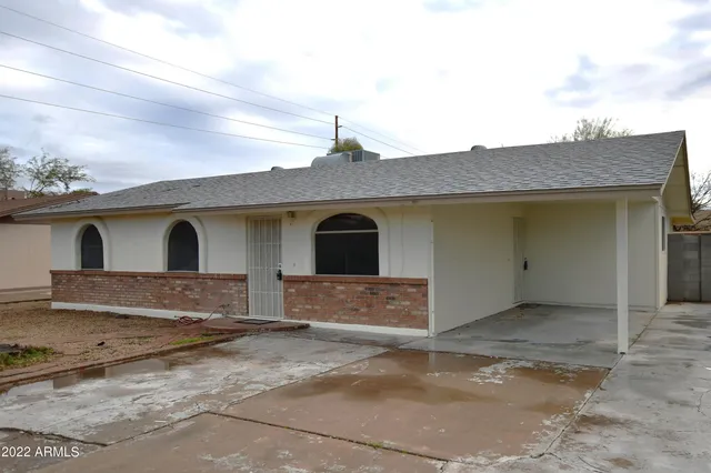 a front view of a house