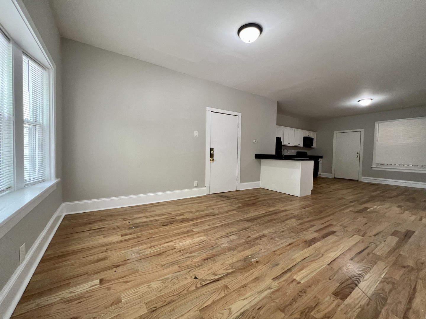 2203 South Ridgeway Avenue Chicago, IL 60623 - Photo 2 of 9 a view of empty room with wooden floor and a window
