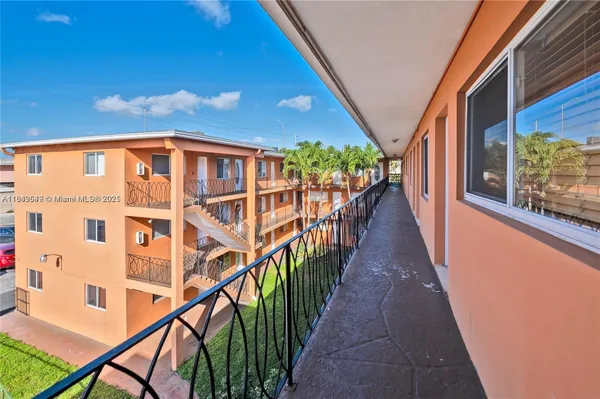 a view of a balcony