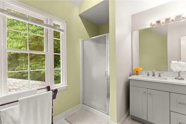 a room with furniture and a window