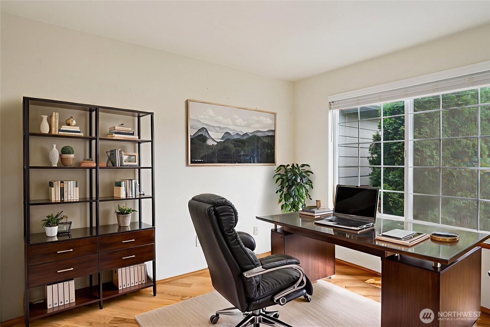 35031 8th Place Southwest Federal Way, WA 98023 - Photo 15 of 36 a view of a workspace with furniture and a bookshelf