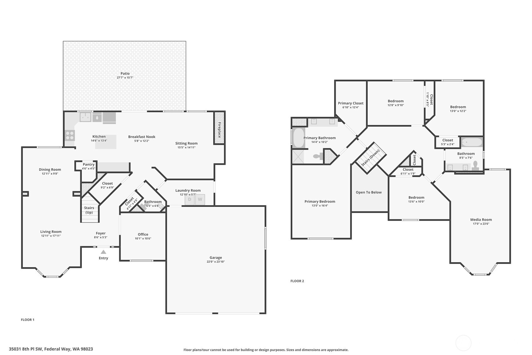 35031 8th Place Southwest Federal Way, WA 98023 - Photo 36 of 36 a picture of floor plan