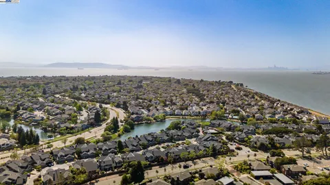 an aerial view of multiple house