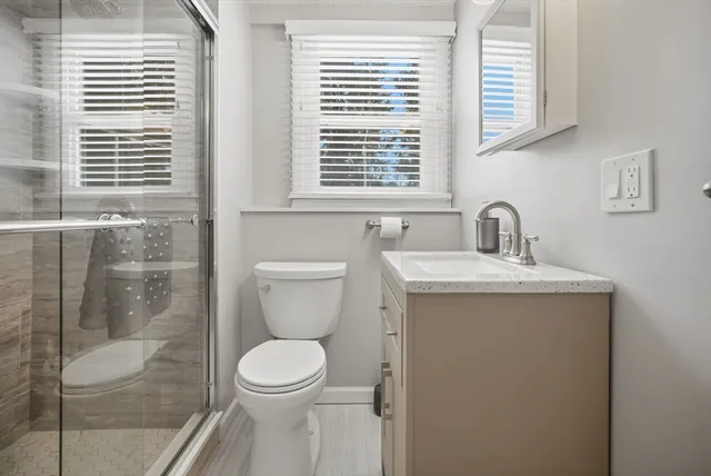 a bathroom with a toilet a sink and a window