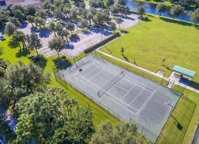 an aerial view of a city