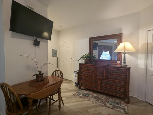 a view of a workspace with furniture