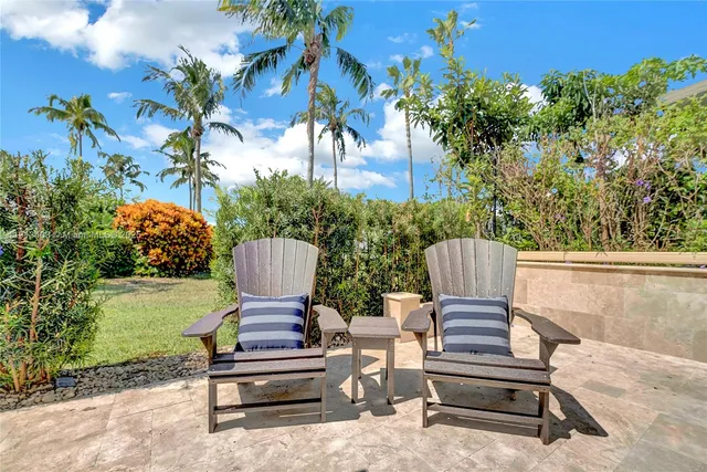 a view of a bench in garden