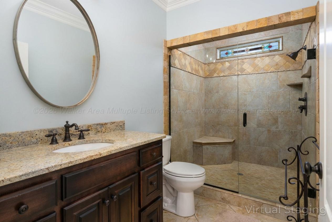 392 Baughn Road Jasper, AL 35503 - Photo 21 of 40 Hall bathroom with large walk-in shower.