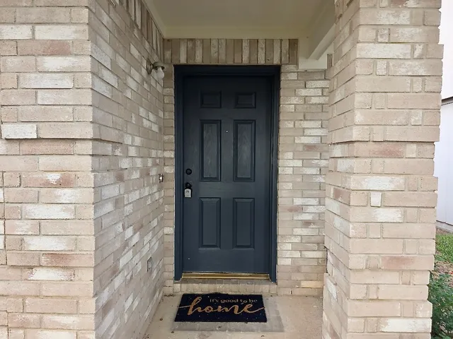 a view of a door of the house