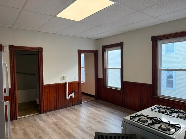 a view of an empty room and window