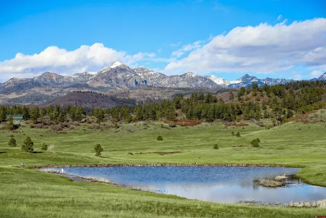 a view of an ocean and a mountain view