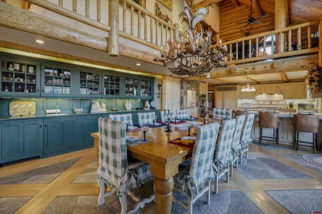 a view of a chairs and table in a patio