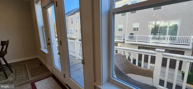 a view of a bathroom from the hallway