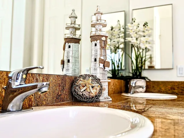 a living room with large window