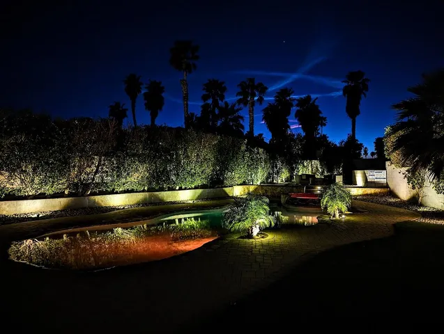 a view of swimming pool from a outdoor space