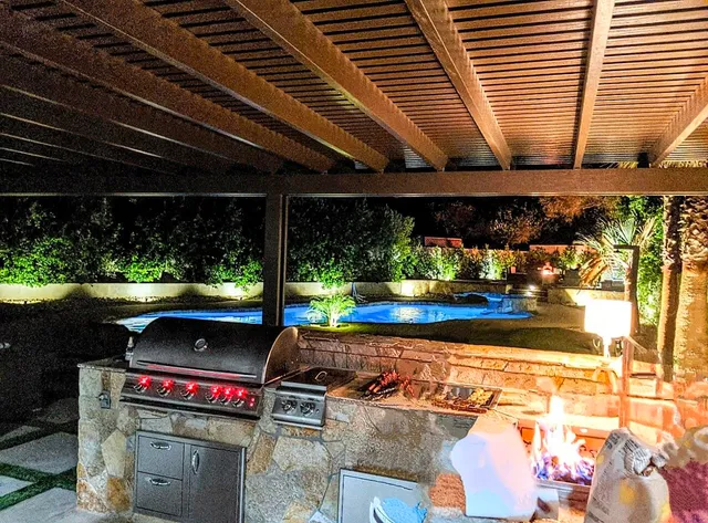 a room with furniture