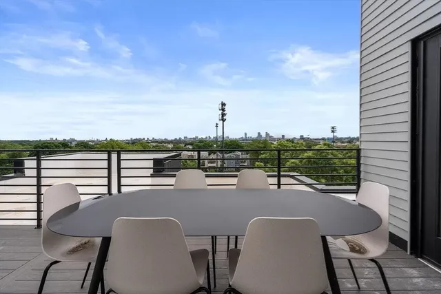 a terrace view with seating space