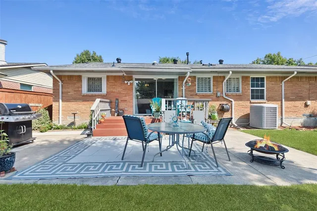 a view of a house with a patio